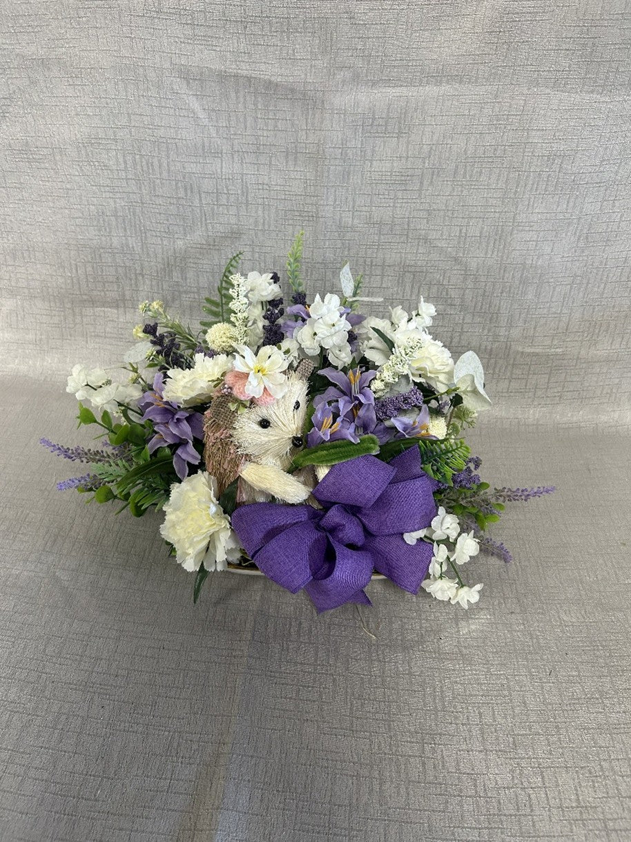 Purple and white hedgehog
