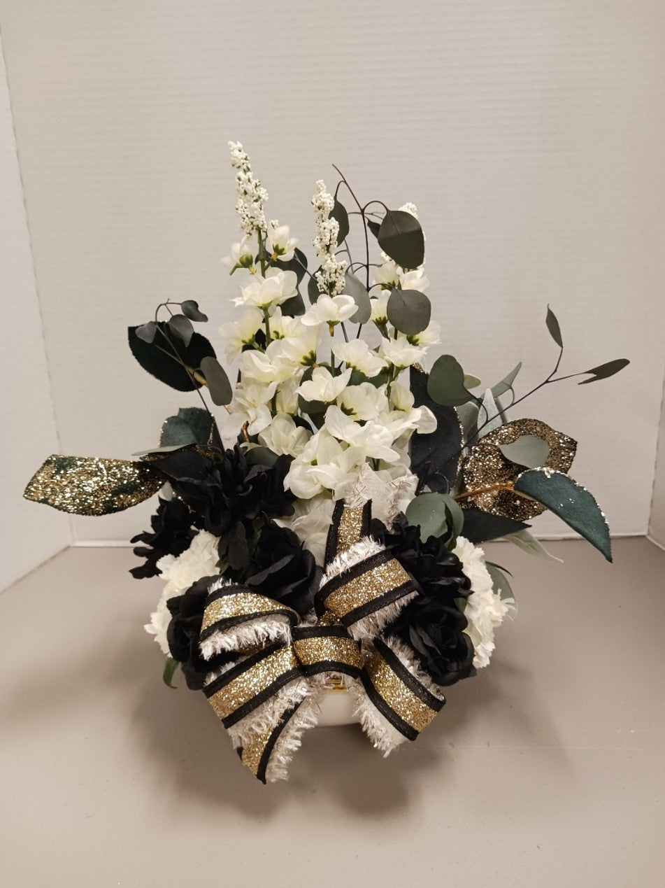 Black and White Floral Arrangement