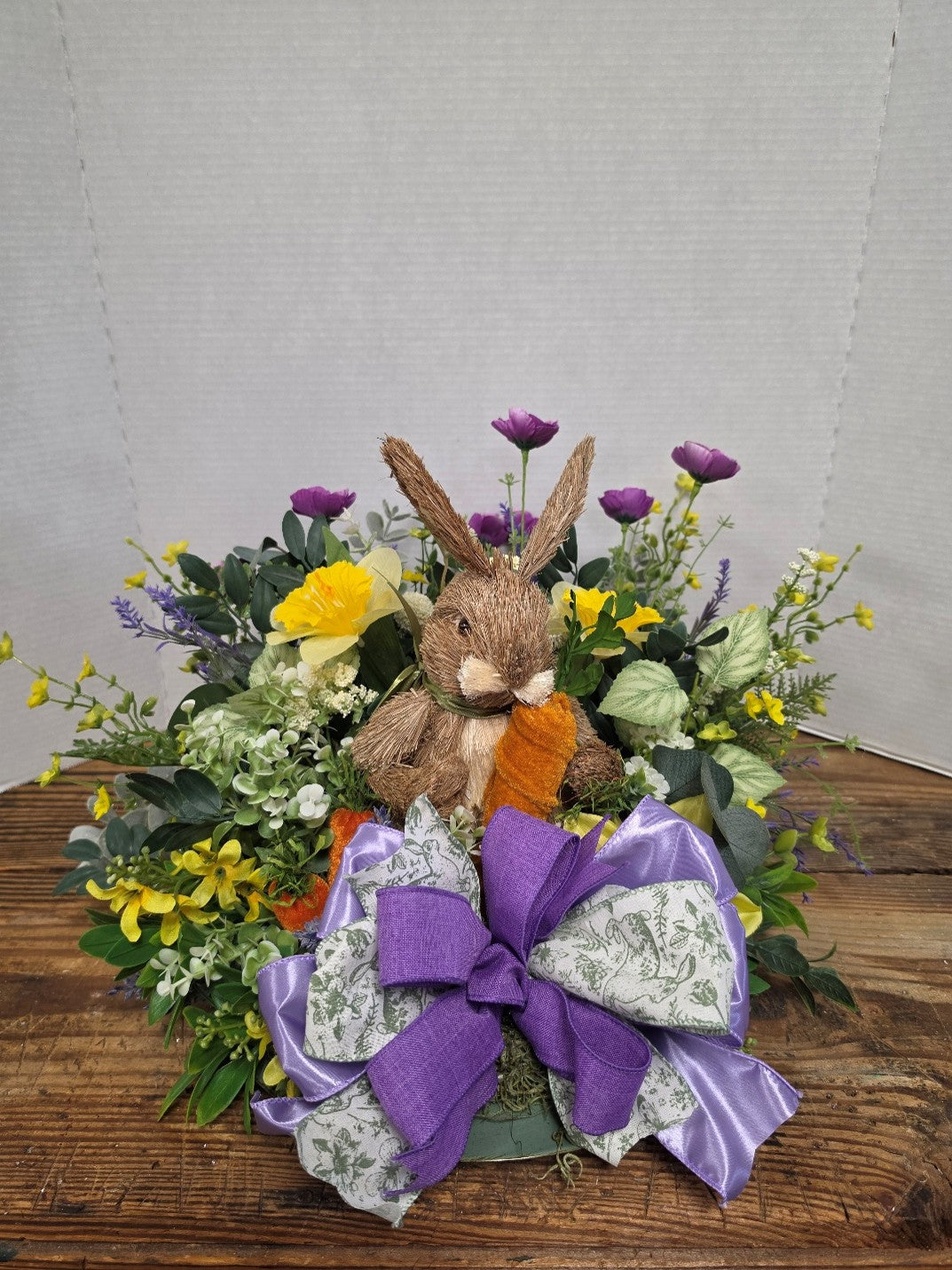 Easter Bunny with Purple Bow