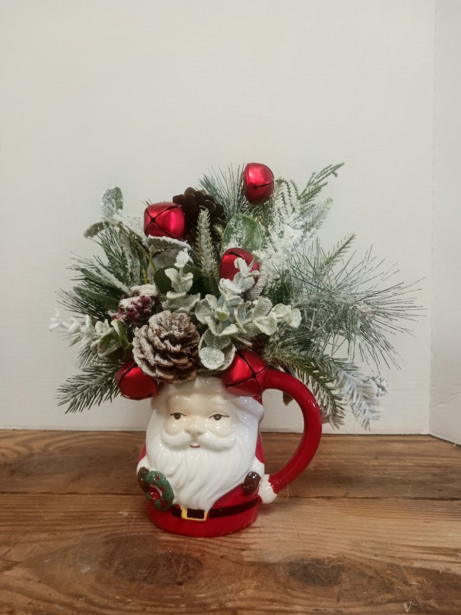 Santa Cup with Red Bells