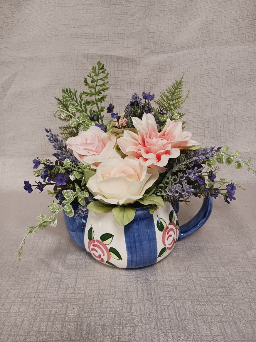 Purple/blue and pink teapot