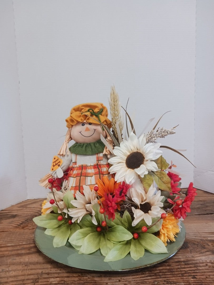 Warm inviting fall centerpiece