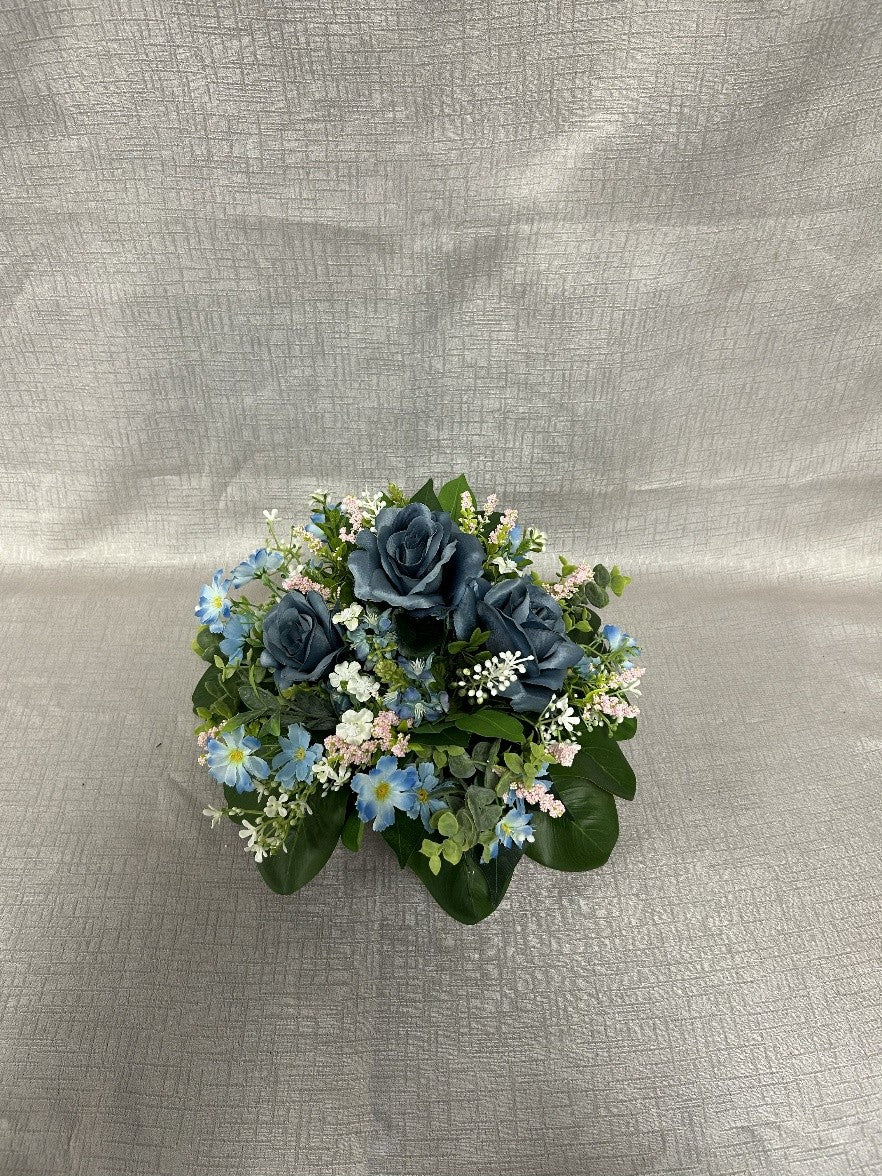 Blue rose floral arrangement