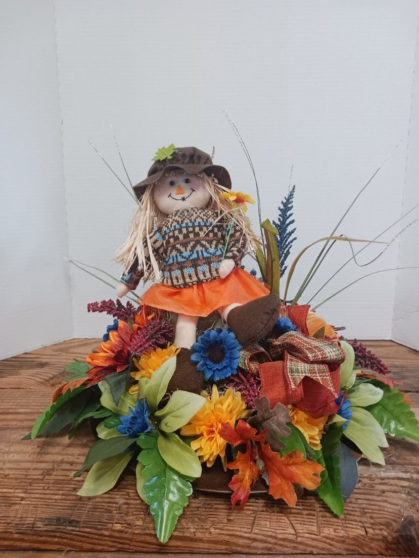 Cozy girl fall centerpiece