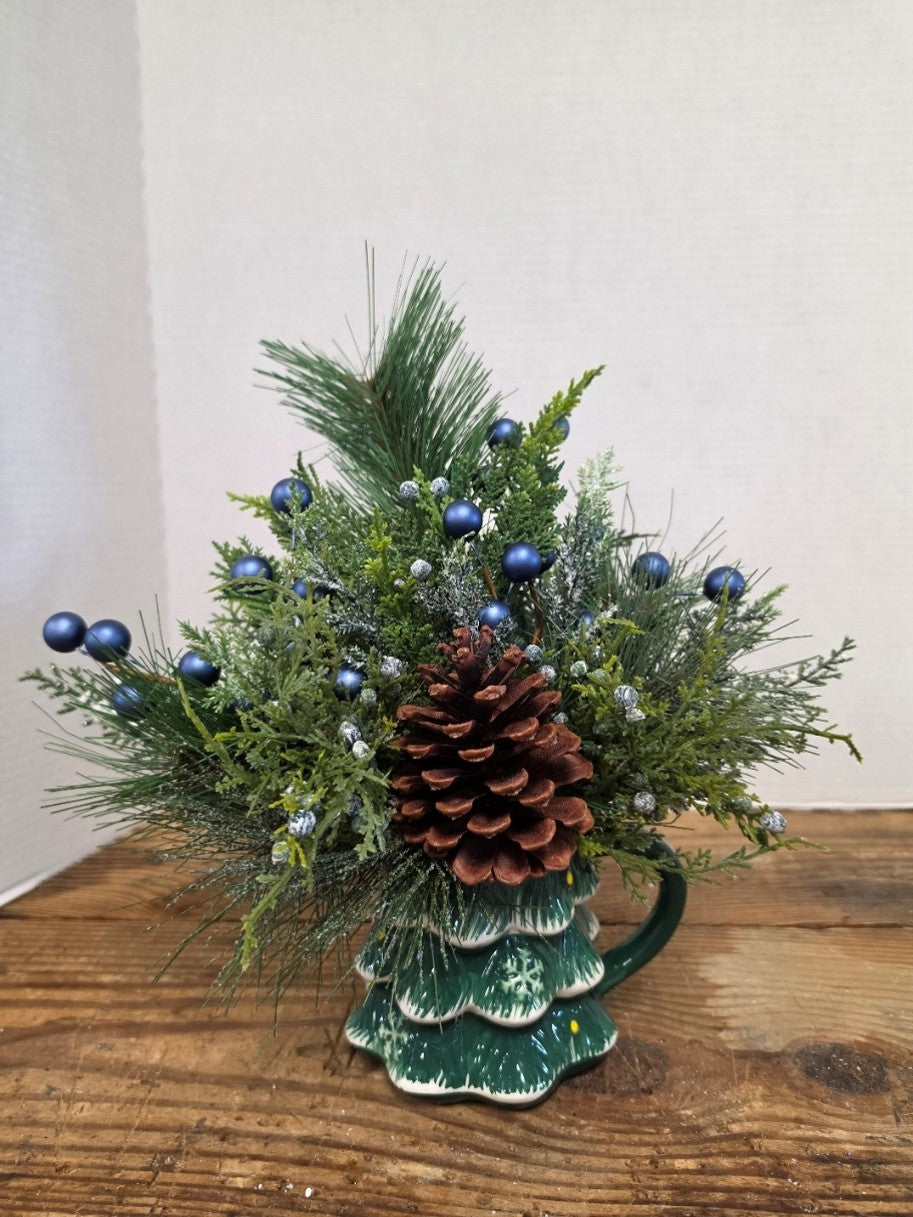 Christmas Tree Cup with Blueberries